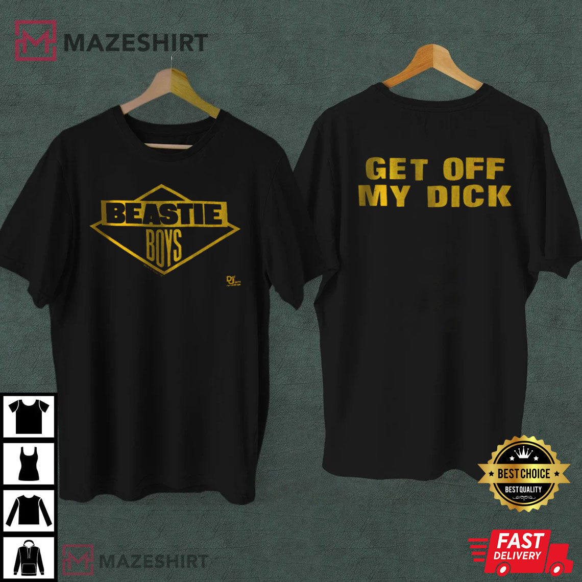 Beastie Boys Run Dmc Rap Tour Get Off My Dick T-Shirt