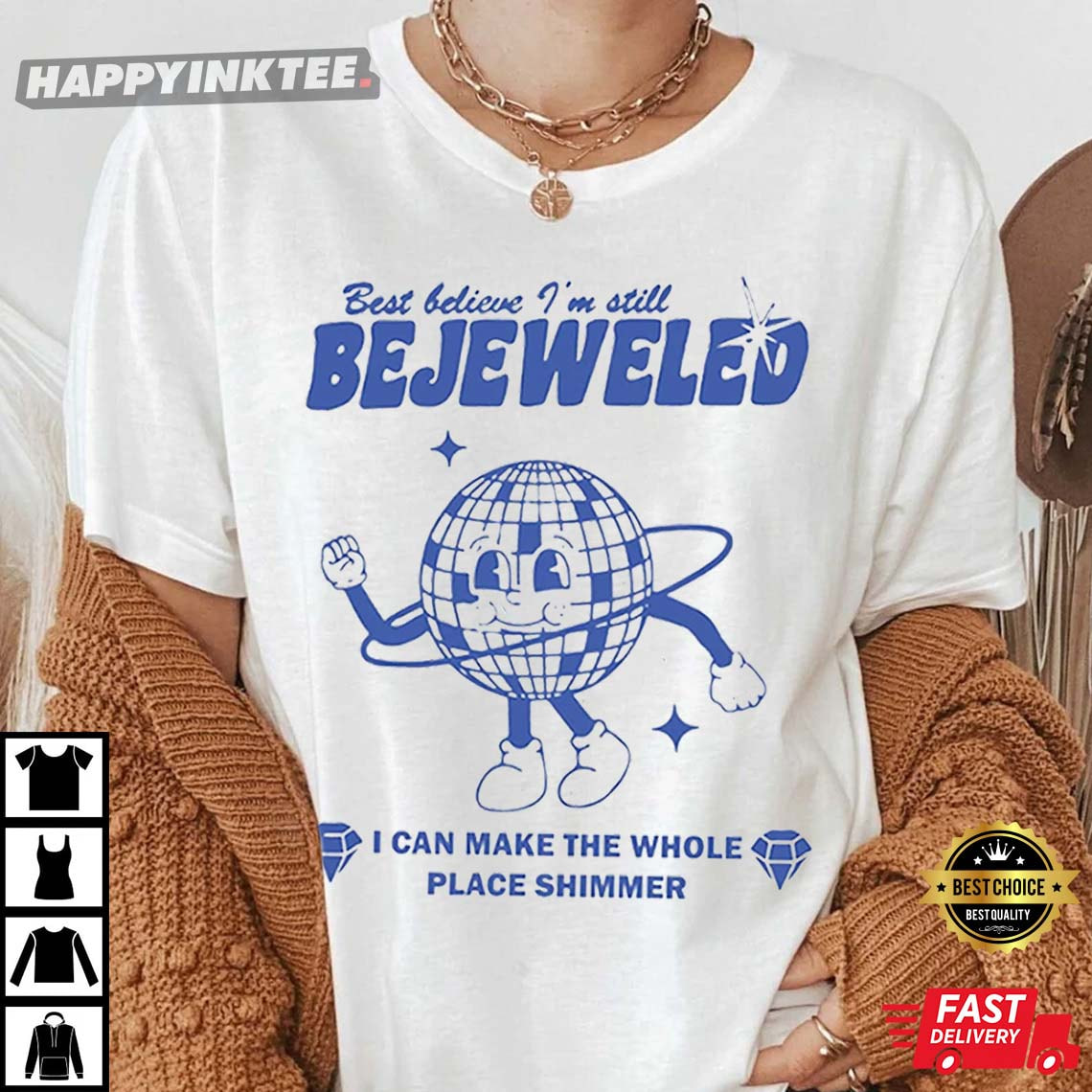 Bejeweled Disco Ball Taylor Swiftie T-Shirt - Bring Your Ideas, Thoughts And Imaginations Into Reality Today