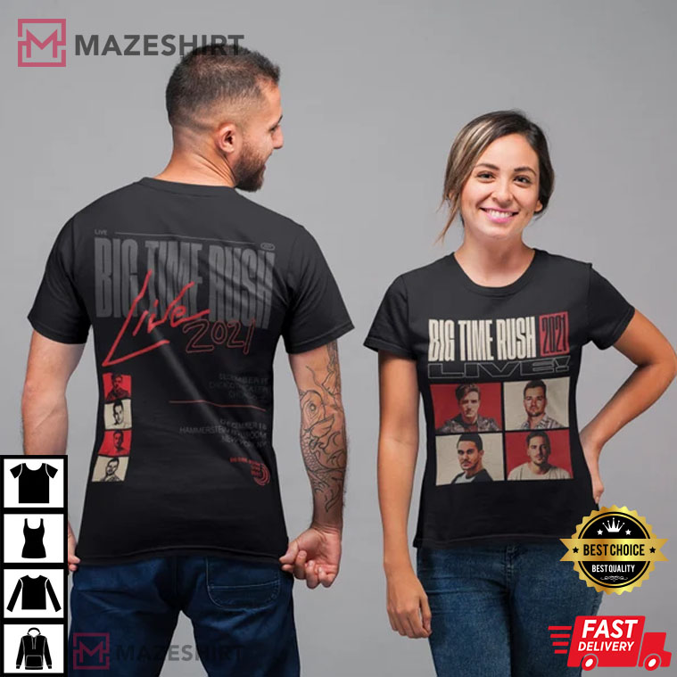 Big Time Rush 2021 Live Concert Logo And Members T-Shirt