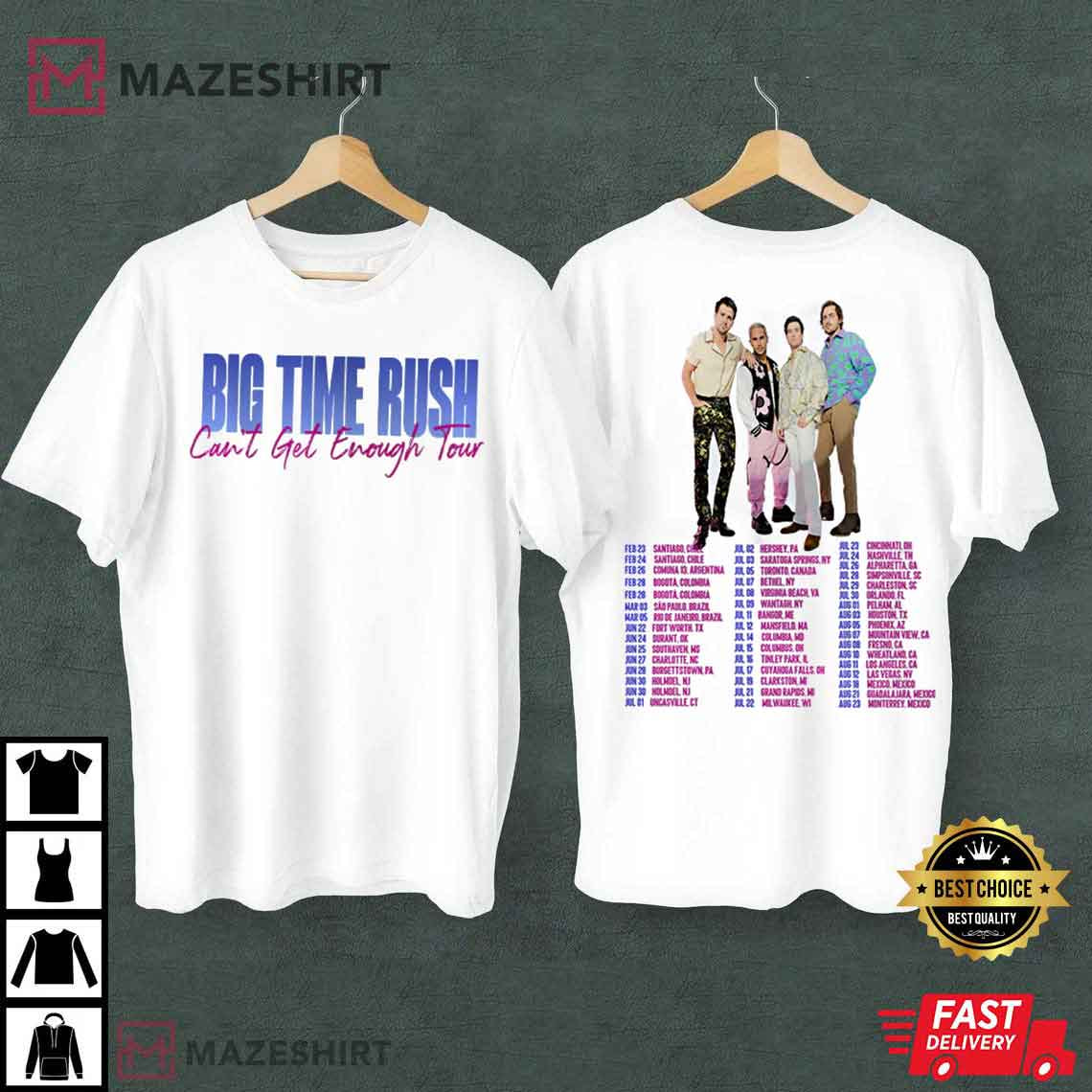 Big Time Rush Band Can't Get Enough Tour T-Shirt