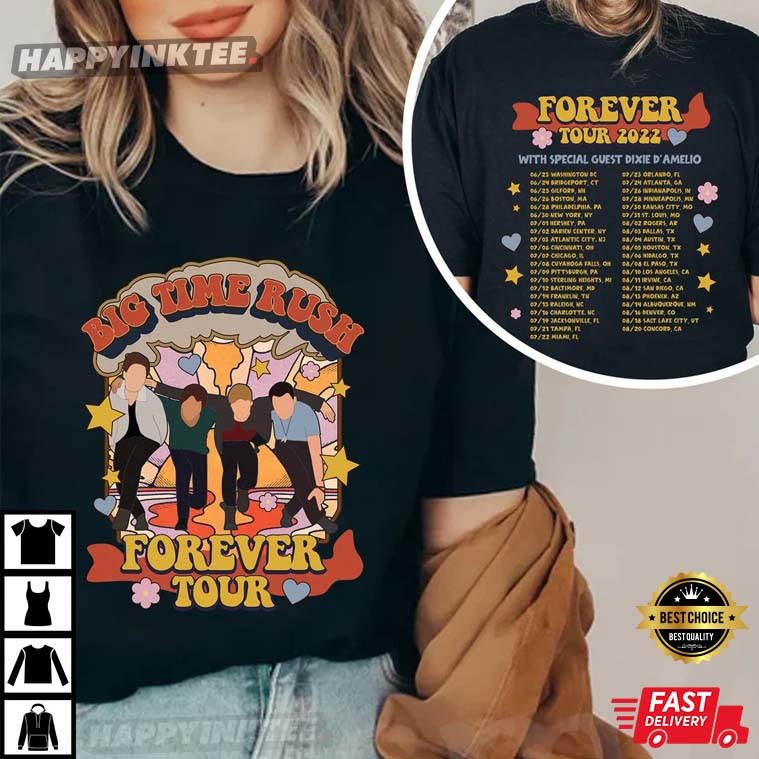 Big Time Rush Forever Tour 2022 Double Sided T-Shirt