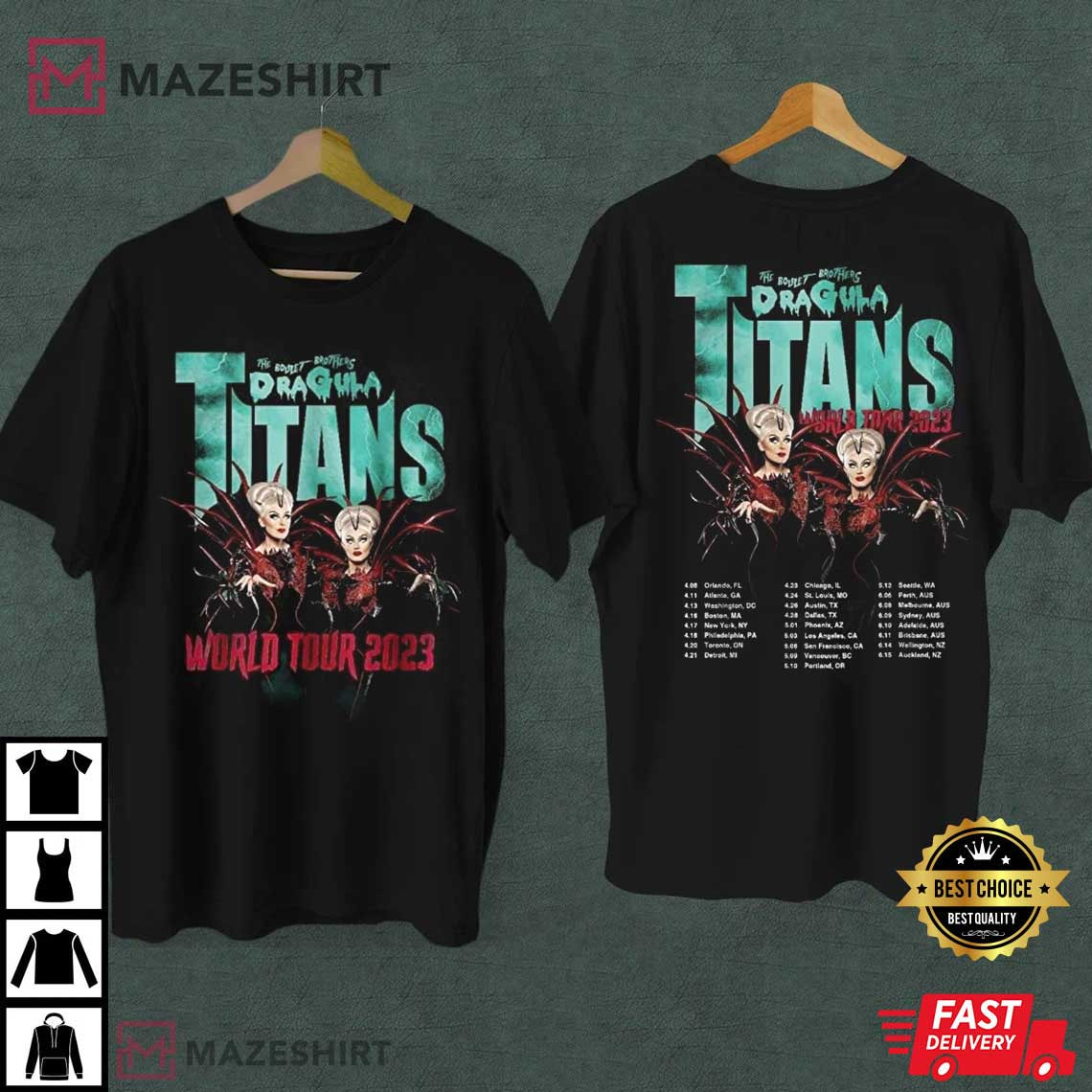 Boulet Brothers Dragula Titans World Tour 2023 Merch T-Shirt