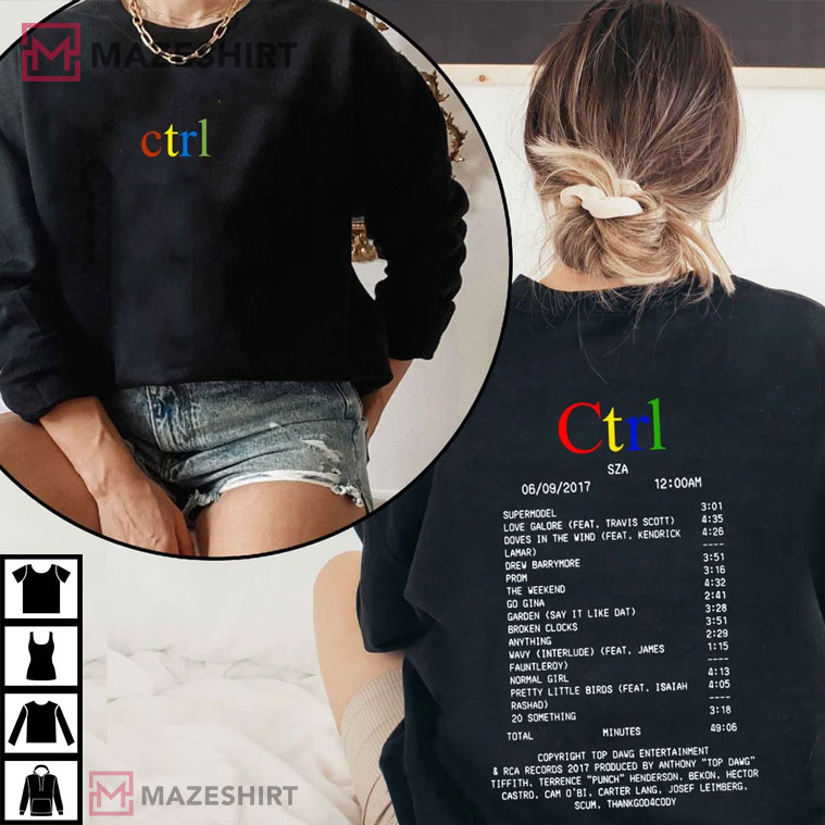 CTRL Rainbow By SZA With Tracklist T-Shirt