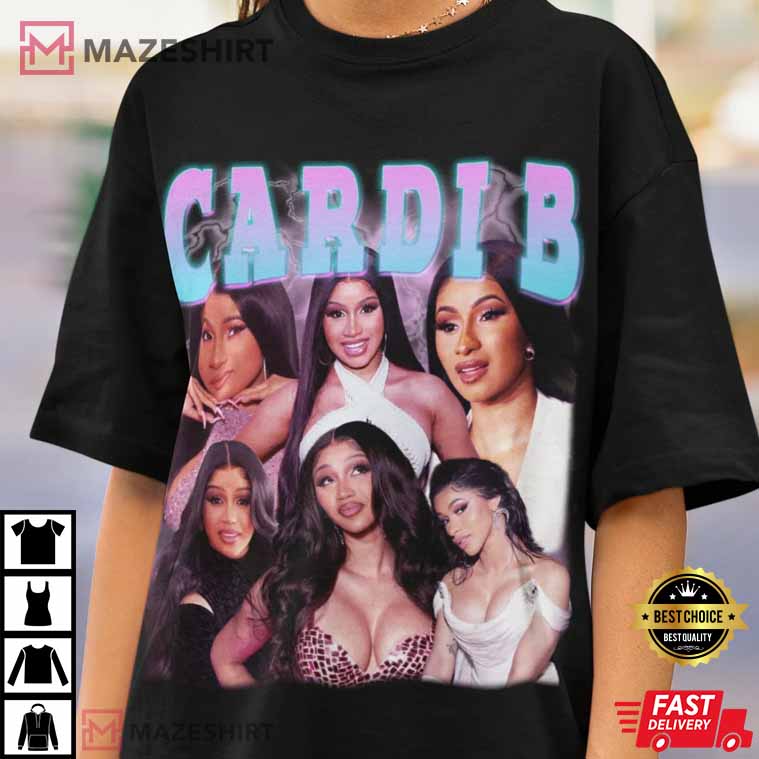 Cardi B Retro Vintage Print Gift for Fan T-Shirt