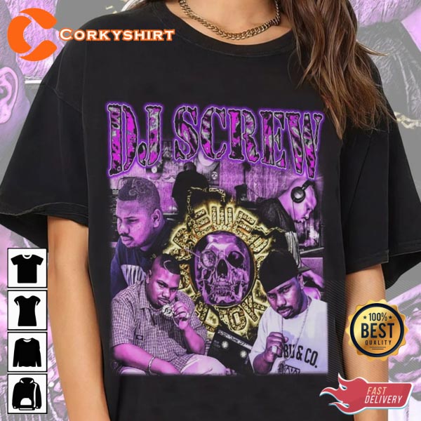 DJ Screw Vintage Graphic T-Shirt Design