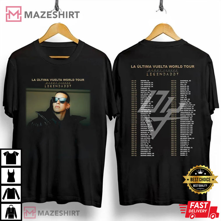 Daddy Yankee La Ultima Vuelta Tour Rap Hip Hop T-Shirt