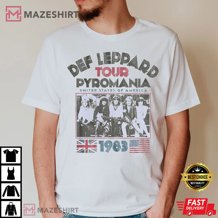 Def Leppard Pyromania USA Tour 1983 Gift For Unisex T-Shirt