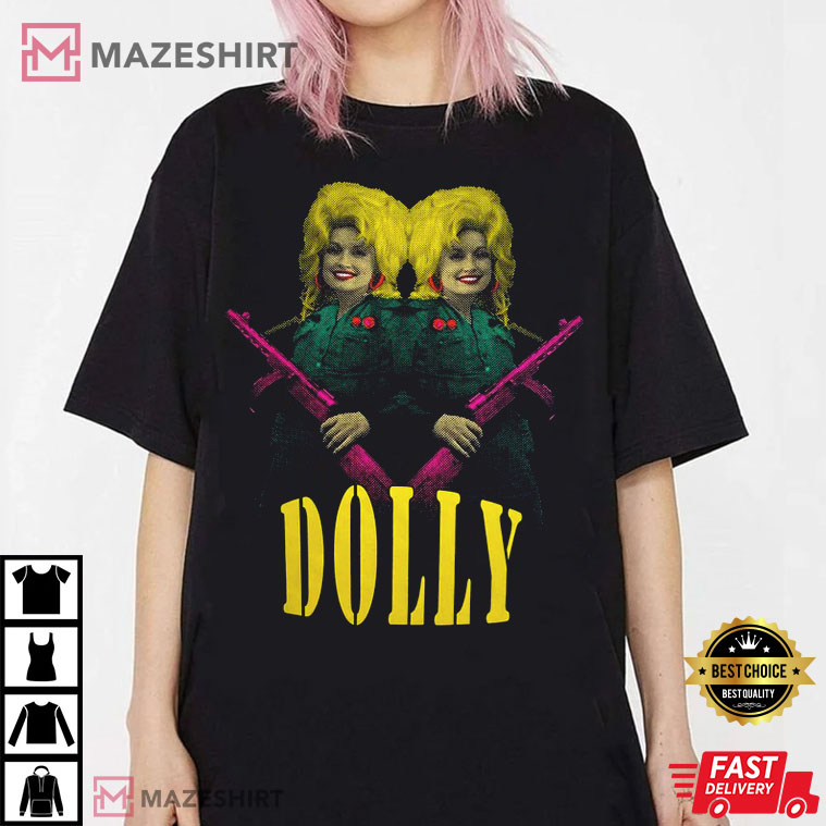 Dolly Parton Army Screen Printed T-Shirt