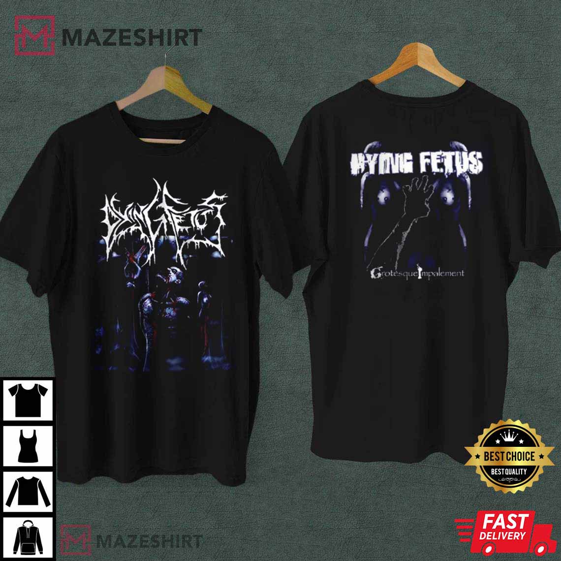 Dying Fetus Grotesque Impalement Death Metal Band T-Shirt