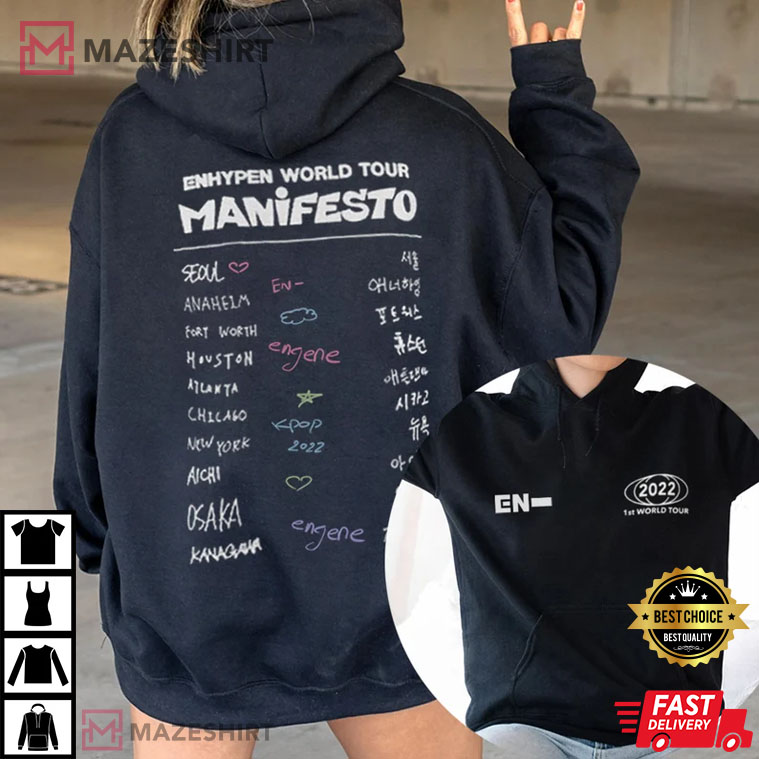 ENHYPEN Manifesto World Tour 2022 Kpop Merch Best T-Shirt