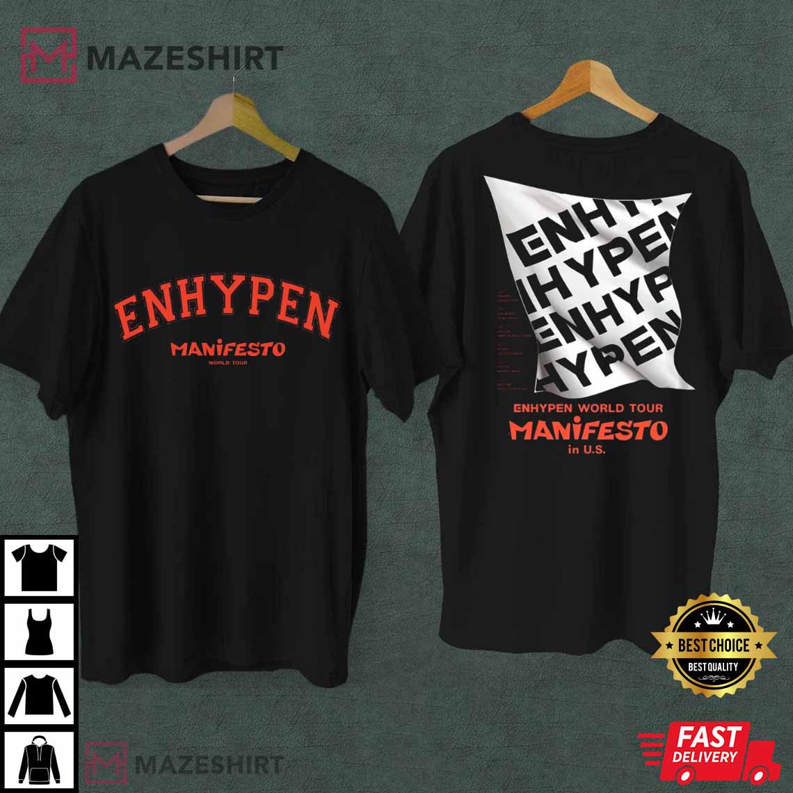 ENHYPEN Manifesto World Tour 2022 Merch Kpop Best T-Shirt