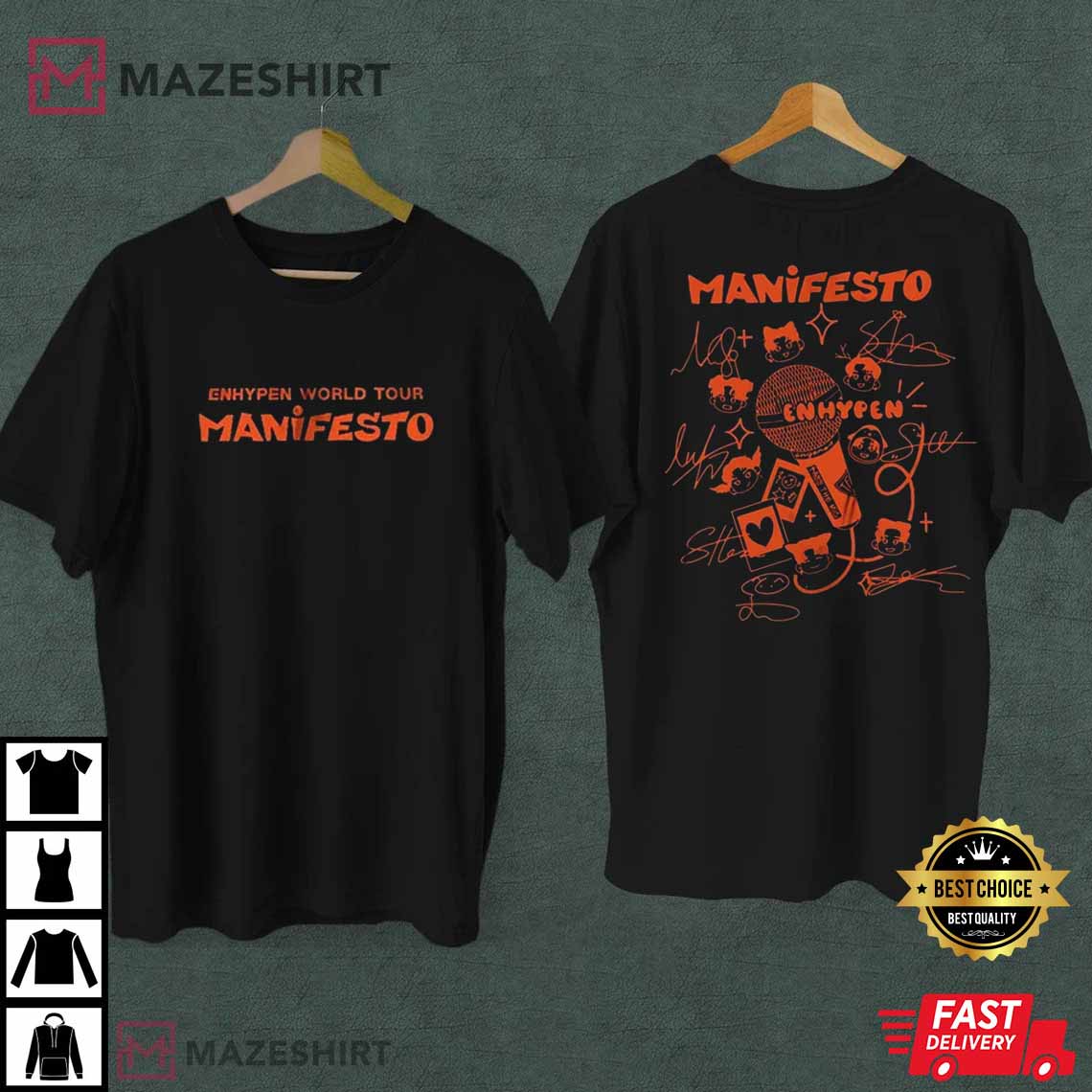 ENHYPEN Manifesto World Tour 2022 Merch T-Shirt