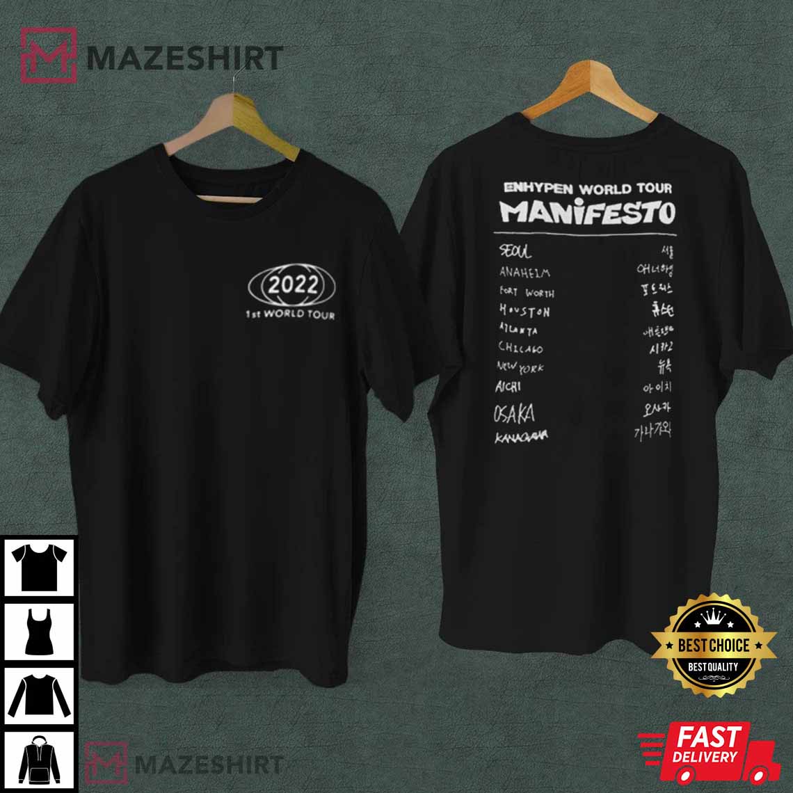 ENHYPEN Manifesto World Tour 2022 T-Shirt