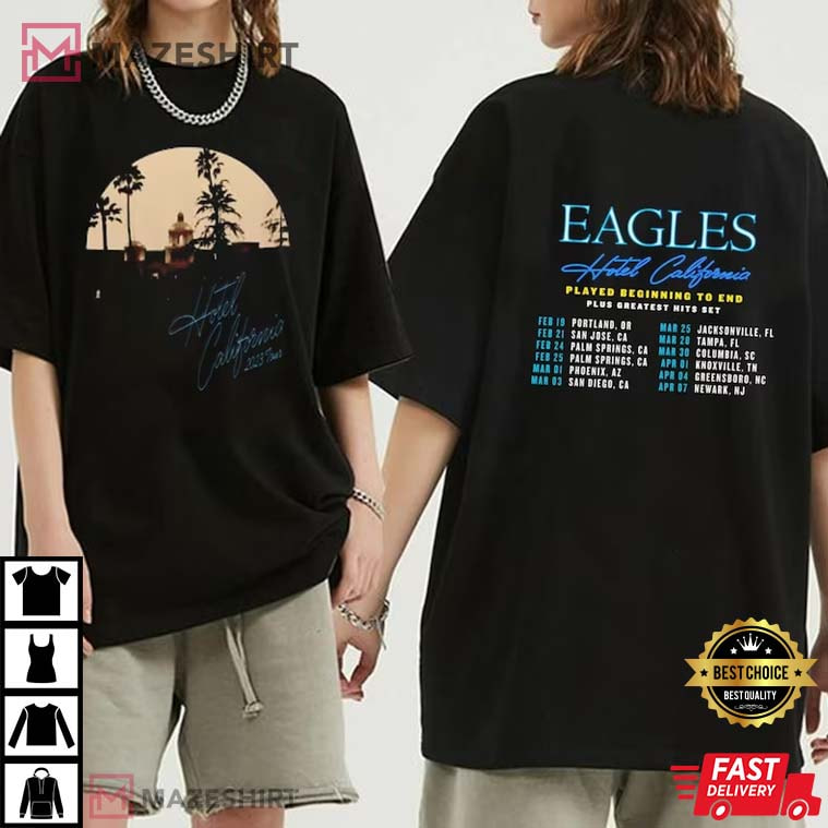 Eagles Hotel California Rock Tour 2023 T-Shirt