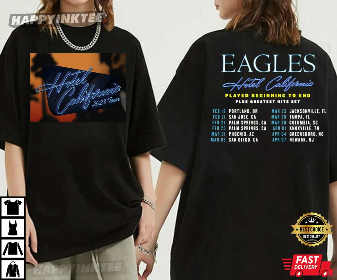 Eagles Hotel California Tour Dates 2023 T-Shirt