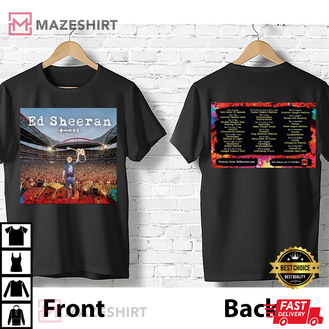 Ed Sheeran 2022 Tour, The Mathletics Concert, Music Festival Gift For Fan T-Shirt