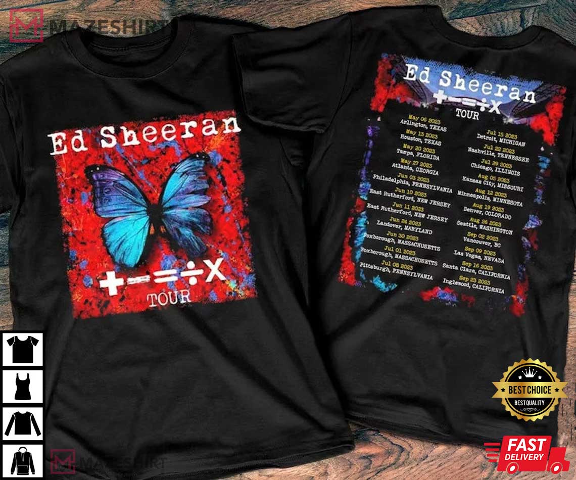 Ed Sheeran 2023 Tour Concert Fan Gift T-Shirt