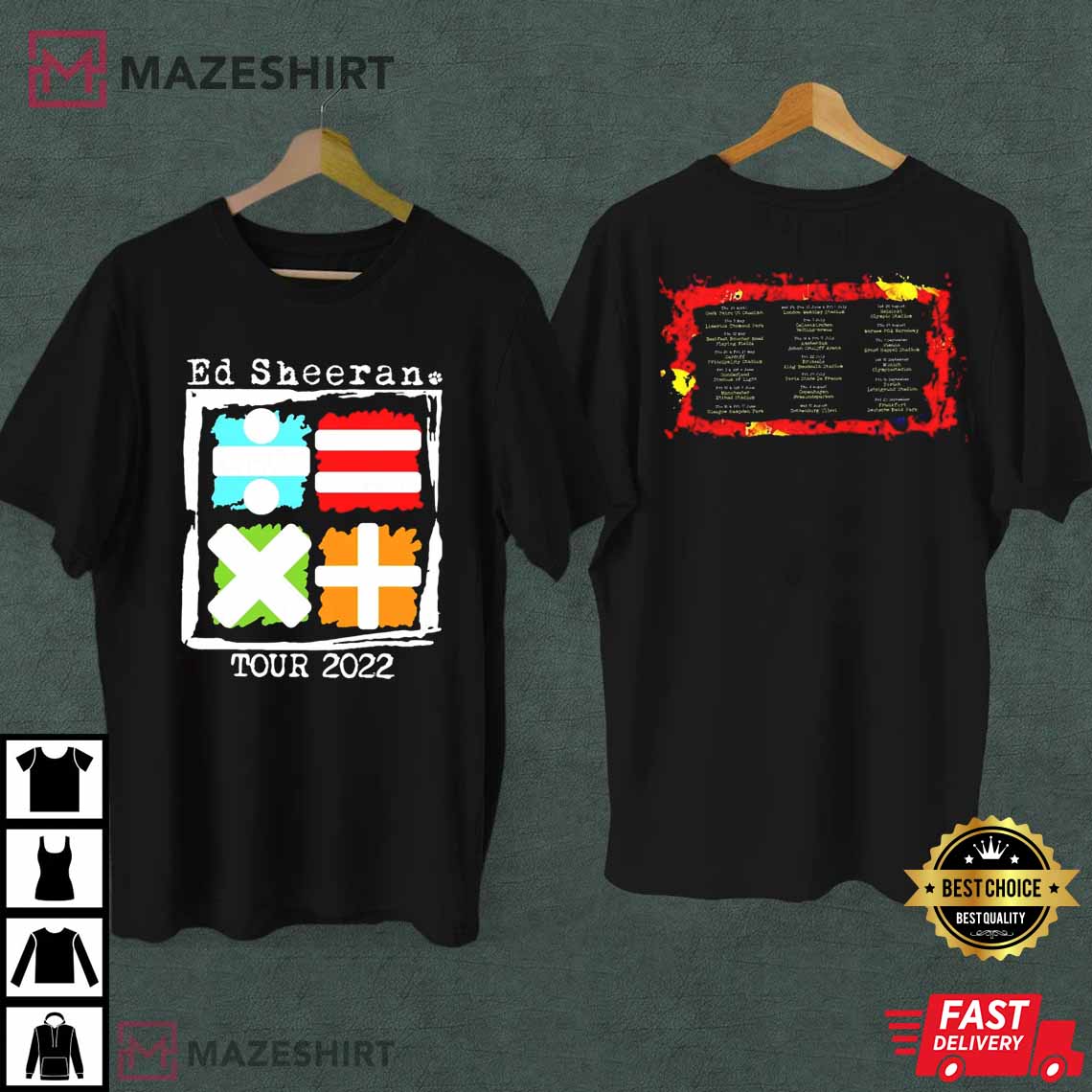 Ed Sheeran The Mathletics Concert Tour 2022 T-Shirt