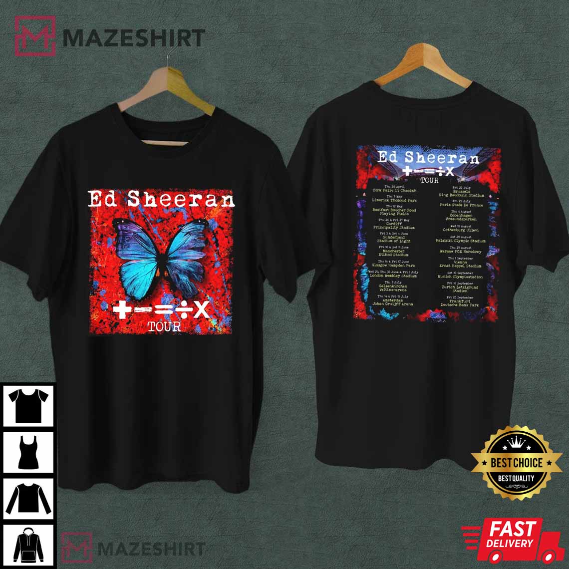 Ed Sheeran Tour 2022 Gift For Fan T-Shirt