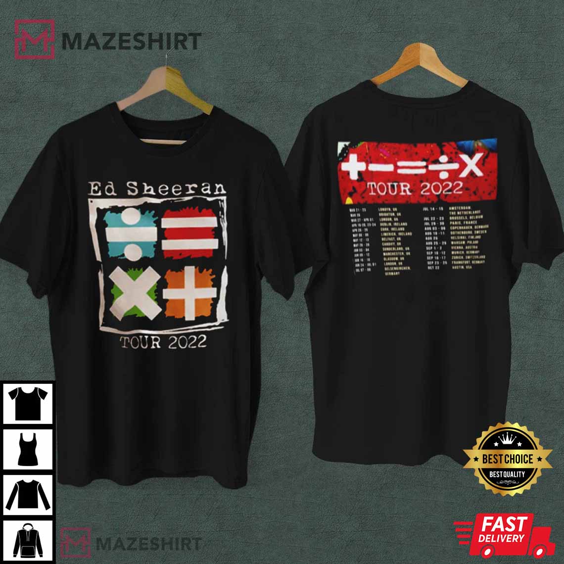 Ed Sheeran World Tour 2022 Merch Best T-Shirt