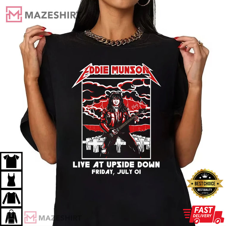 Eddie Retro 90s, Eddie Munson Live At Upside Down Best Shirt