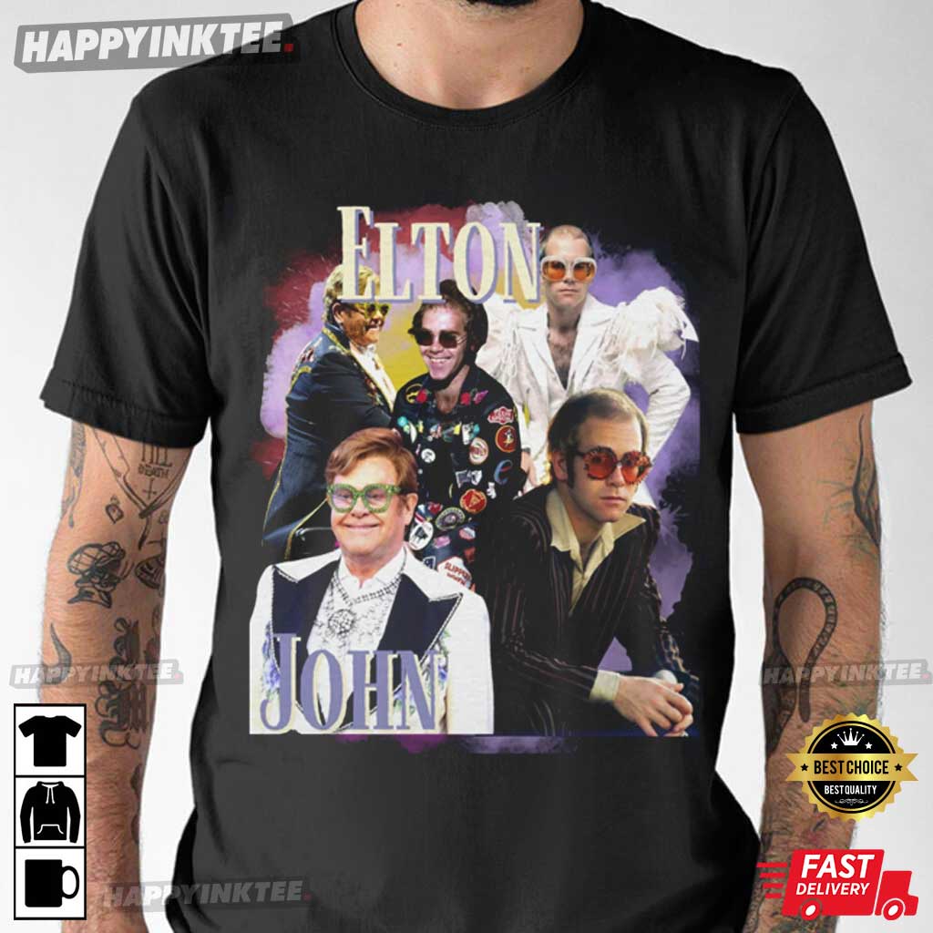 Elton John Vintage Pop Soft Rock Music T-Shirt