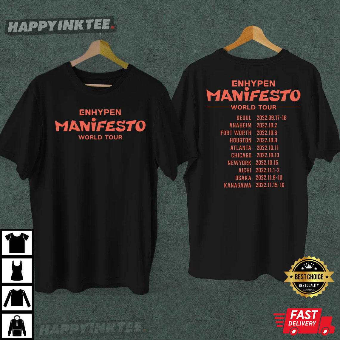 Enhypen Manifesto World Tour T-Shirt