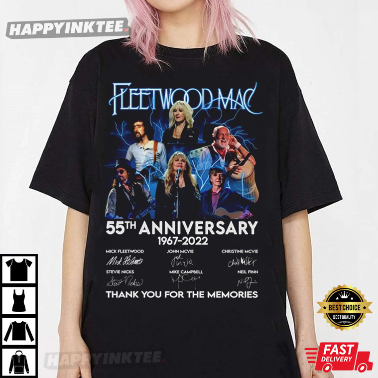 Fleetwood Mac 55th Anniversary 1967-2022 Signatures T-Shirt