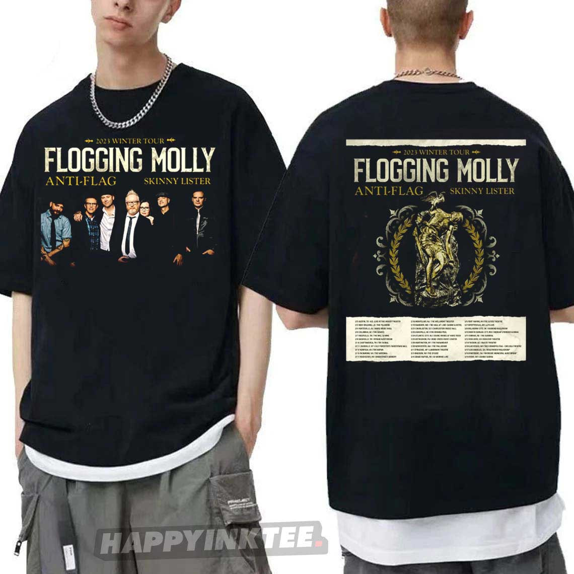 Flogging Molly 2023 Winter Tour Fan Gifts T-Shirt - Bring Your Ideas, Thoughts And Imaginations Into Reality Today