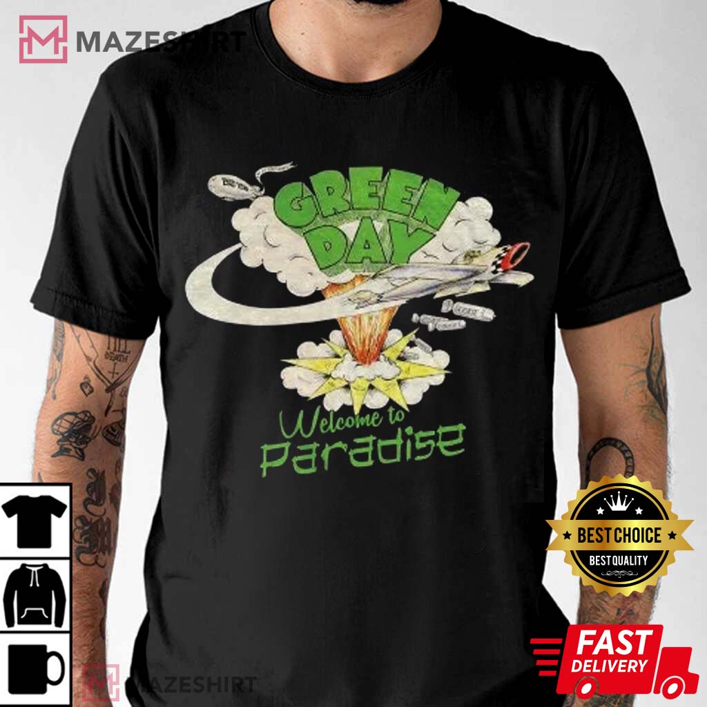 Green day welcome to paradise sale t shirt