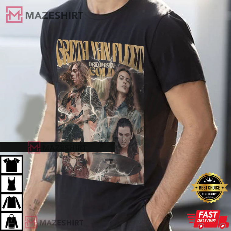 Greta Van Fleet 2022 Tour Dream In Gold Best T-Shirt