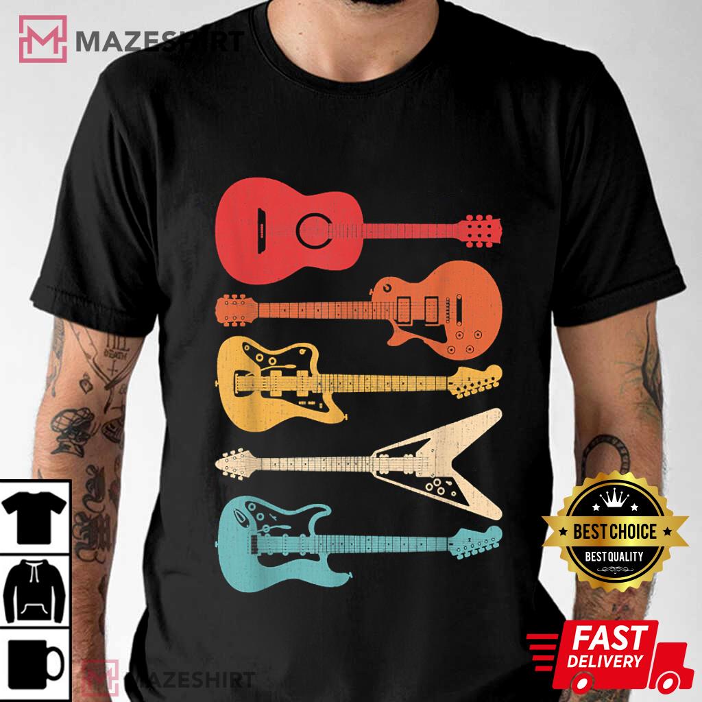 Guitar Lover Retro Style Gift For Guitarist T-Shirt