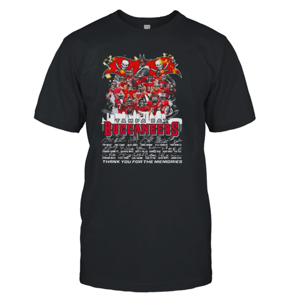 Hot Tampa Bay Buccaneers Name Player Signatures Thank You For The Memories 2023 Shirt