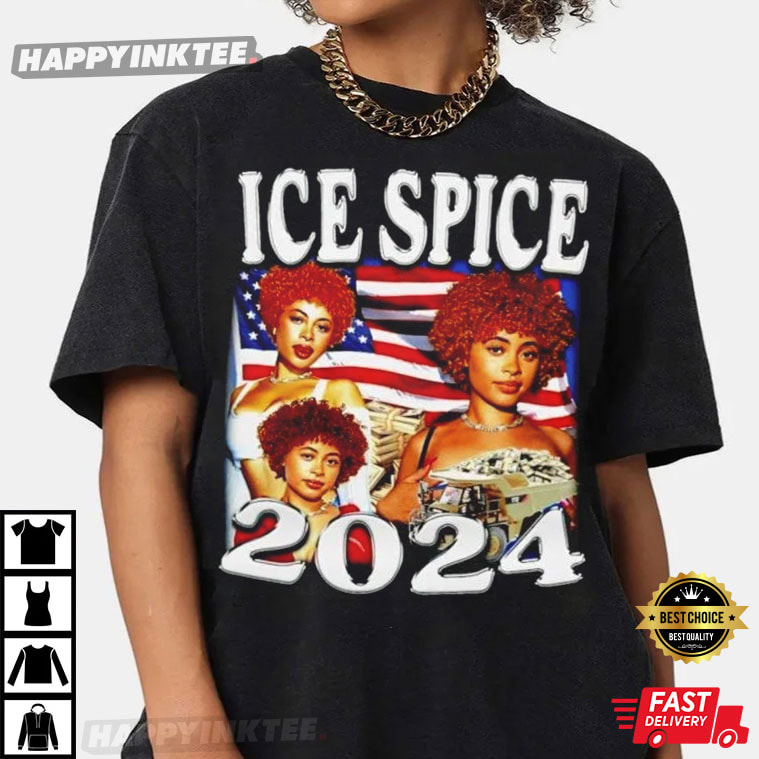 Ice Spice 2024 American Flag Best TShirt