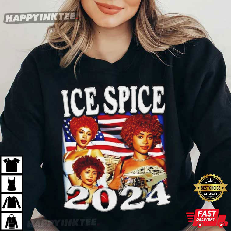 Ice Spice 2024 American Flag Best TShirt