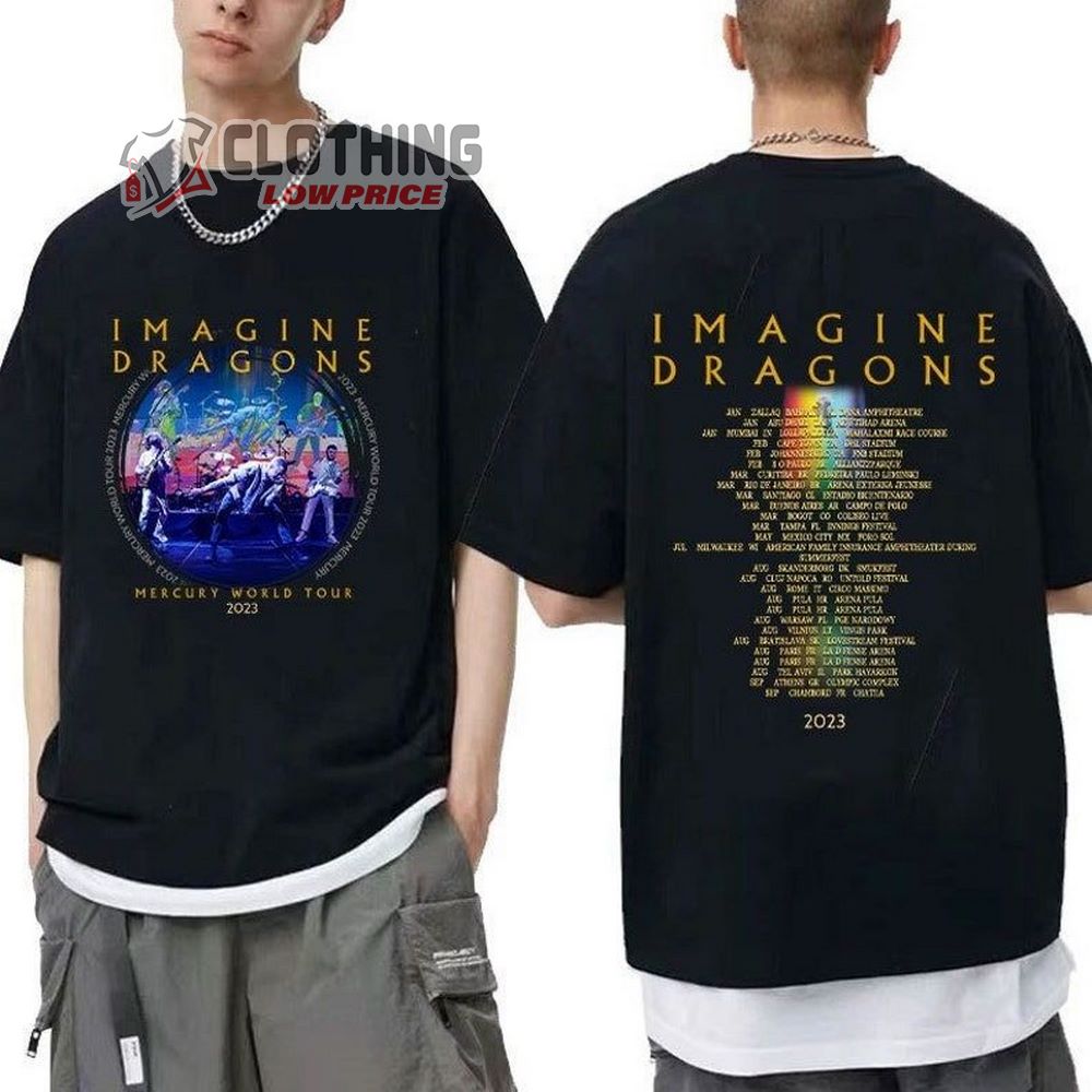 Imagine Dragon Mercury Tour Dates 2023 Shirt, Imagine Dragon 2023 Music Tour Shirt