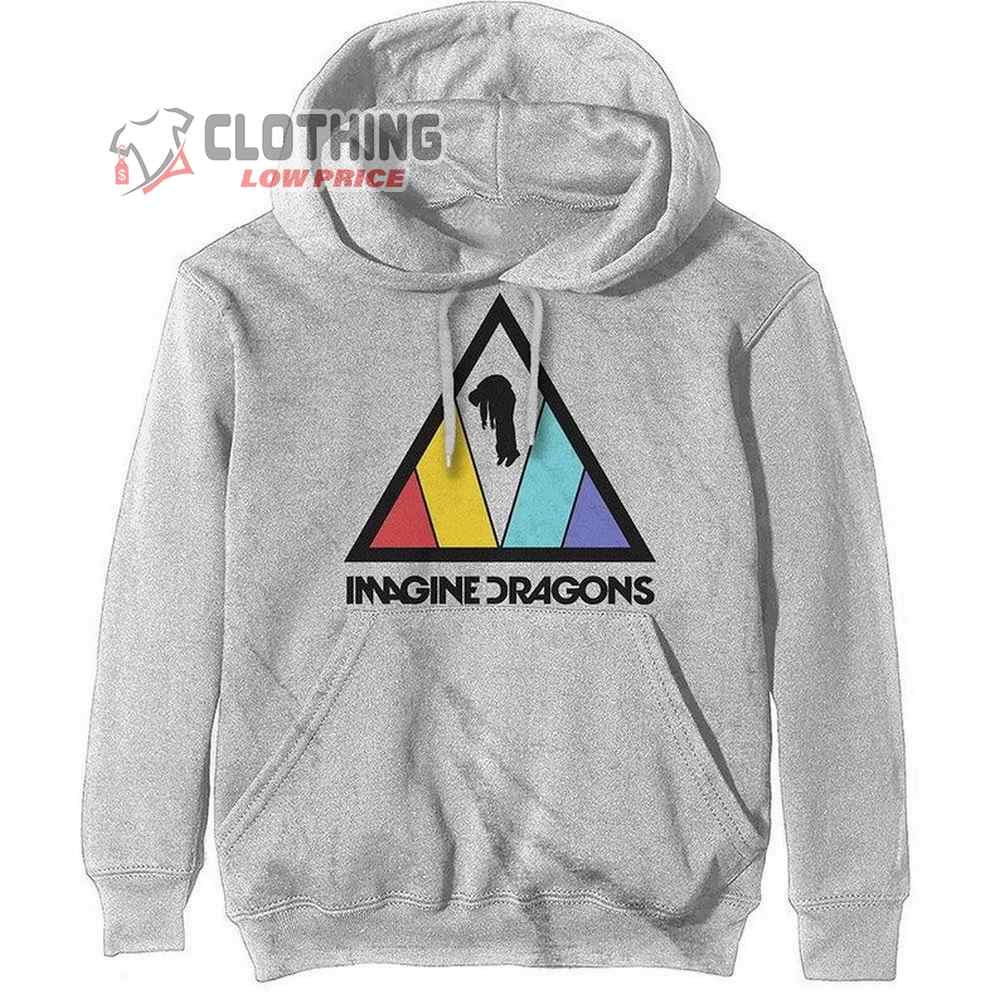 Imagine Dragons 2023 Tour Hoodie, Imagine Dragons Triangle Logo Unisex Pullover