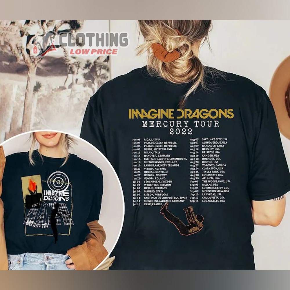 Imagine Dragons Mercury Tour 2022 Merch, Imagine Dragons Tour 2022 Song list T-Shirt