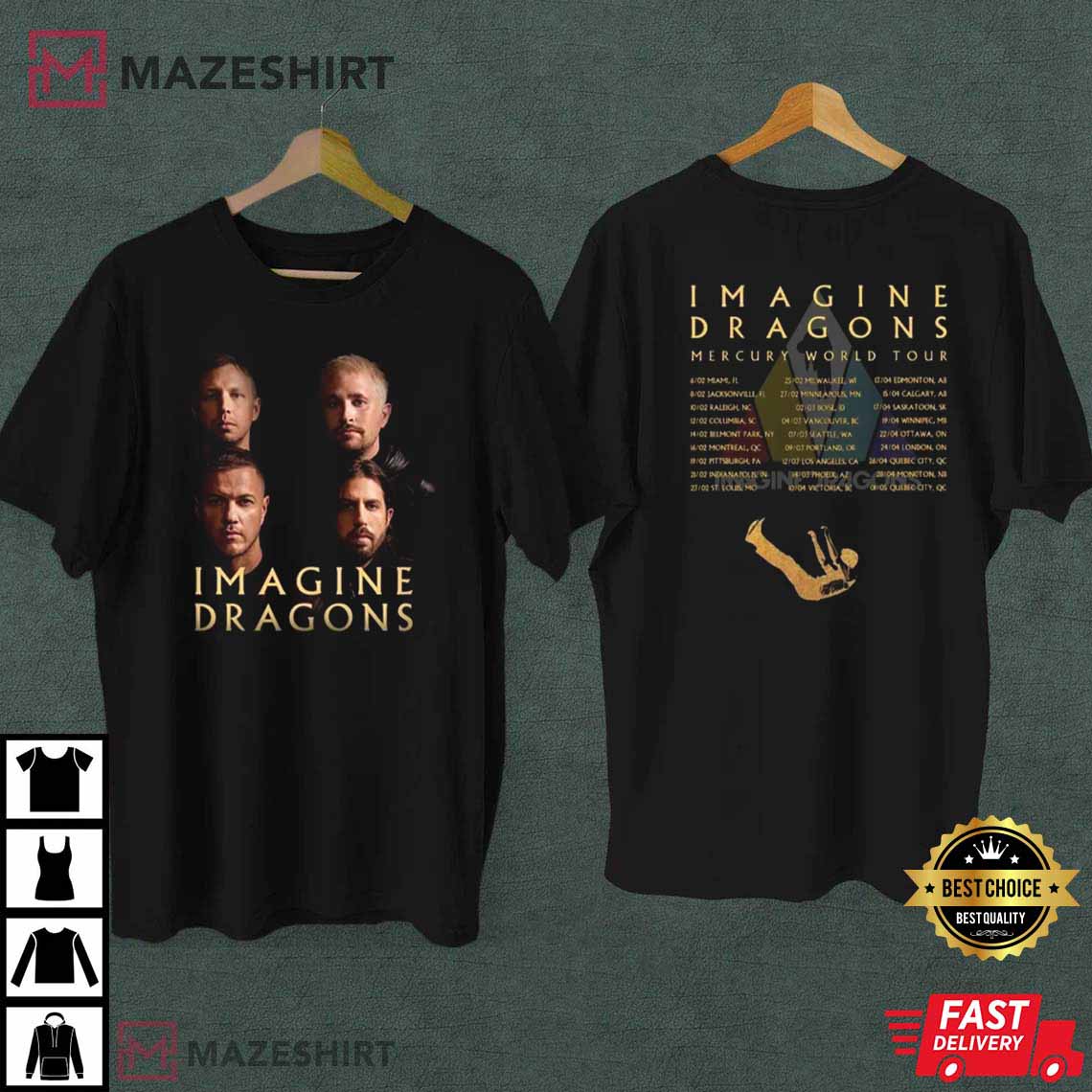 Imagine Dragons Mercury World Tour 2022 Gift T-Shirt