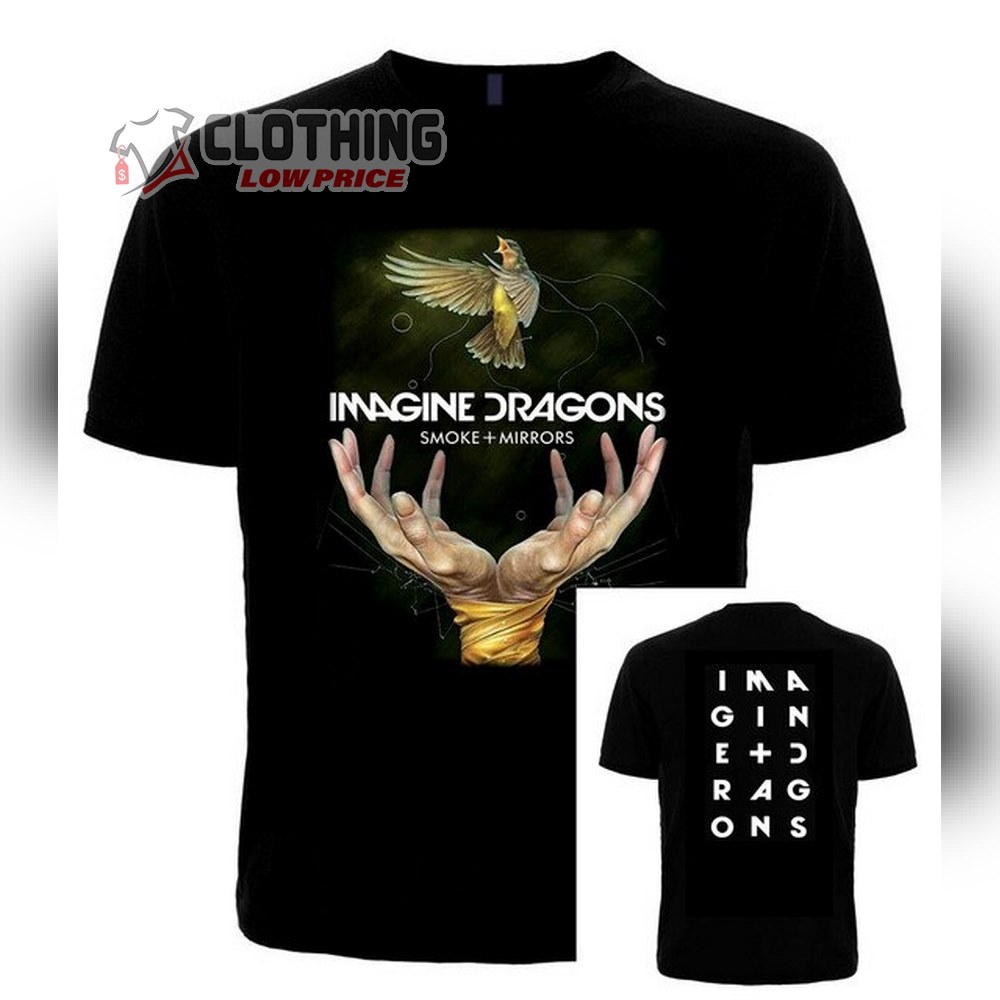 Imagine Dragons Mexico Tour 2023 Merch Imagine Dragons Smoke Mirrors Lyrics T-Shirt