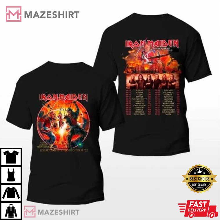 Iron Maiden Legacy Of The Beast 2022 Concert Best T-Shirt