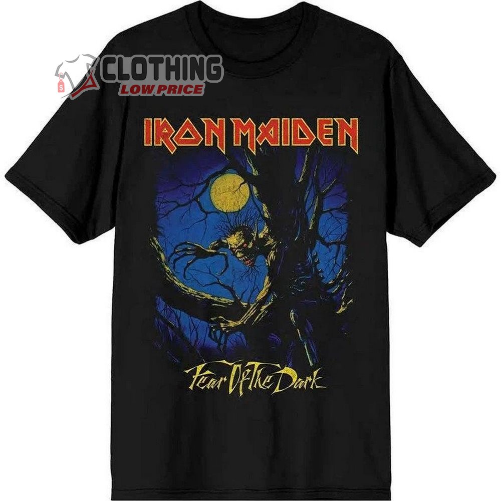 Iron Maiden Salt Lake City Merch, Iron Maiden Fear Of The Dark Moonlight Album 2022 T-shirt