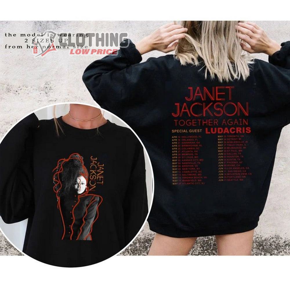 Janet Jackson Together Again Tour 2023 Merch,  Janet Jackson 2023 Shirt, Together Again 2023 Tour Sweatshirt Hoodie