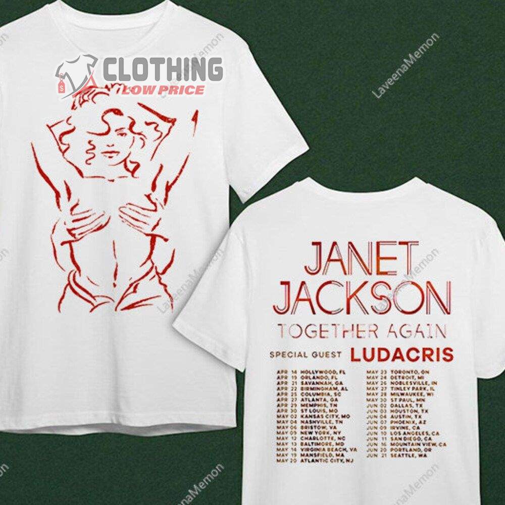 Janet Jackson Tour 2023 Merch, Janet Jackson Together Again Tour 2023 Shirt, Ludacris Tour 2023 Shirt, Janet Jackson Tour Dates 2023 T-Shirt