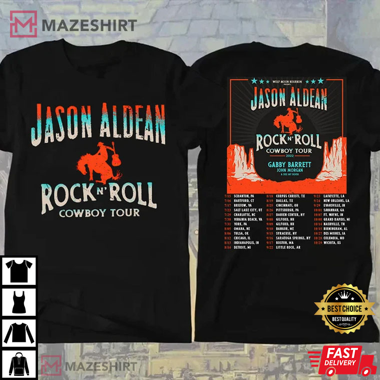 Jason Aldean Rock N Roll Cowboy Tour 2022 T-Shirt