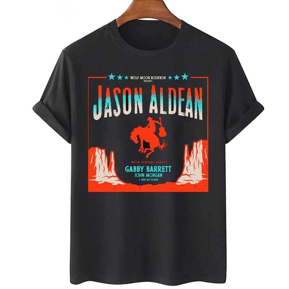 Jason Aldean Rock N Roll Tour 2022 Gabby Barrett John Morgan T-Shirt