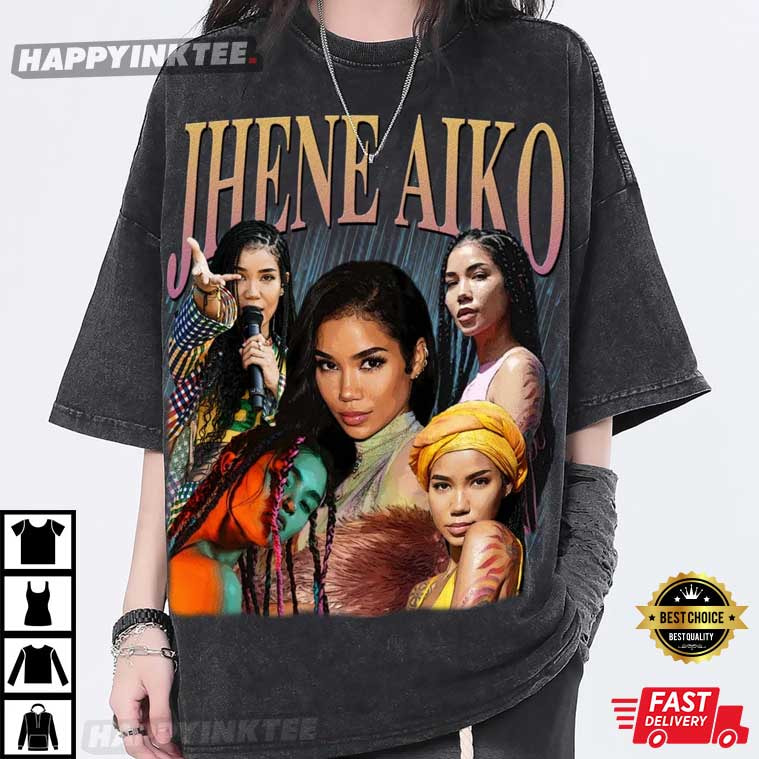 Jhené Aiko Vintage Washed Hiphop RnB Rapper Singer T-Shirt - Bring Your Ideas, Thoughts And Imaginations Into Reality Today