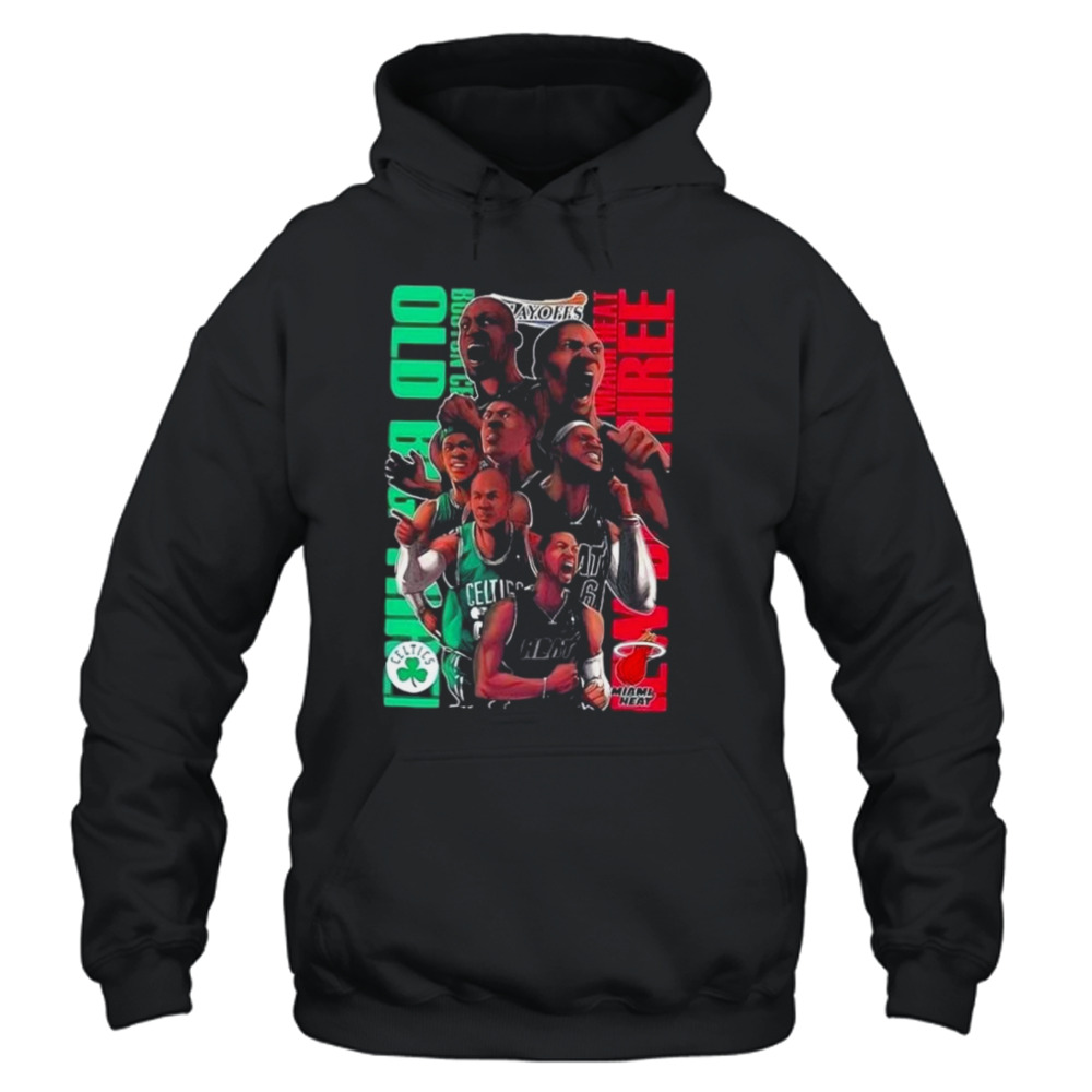 vintage NBA playoffs 2023 miamI heat and Boston celtics eastern conference shirt 4 Unisex Hoodie
