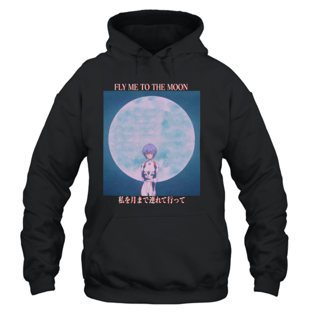 Fly Me To The Moon Take Me To The Moon Neon Genesis Evangelion shirt 4 Unisex Hoodie