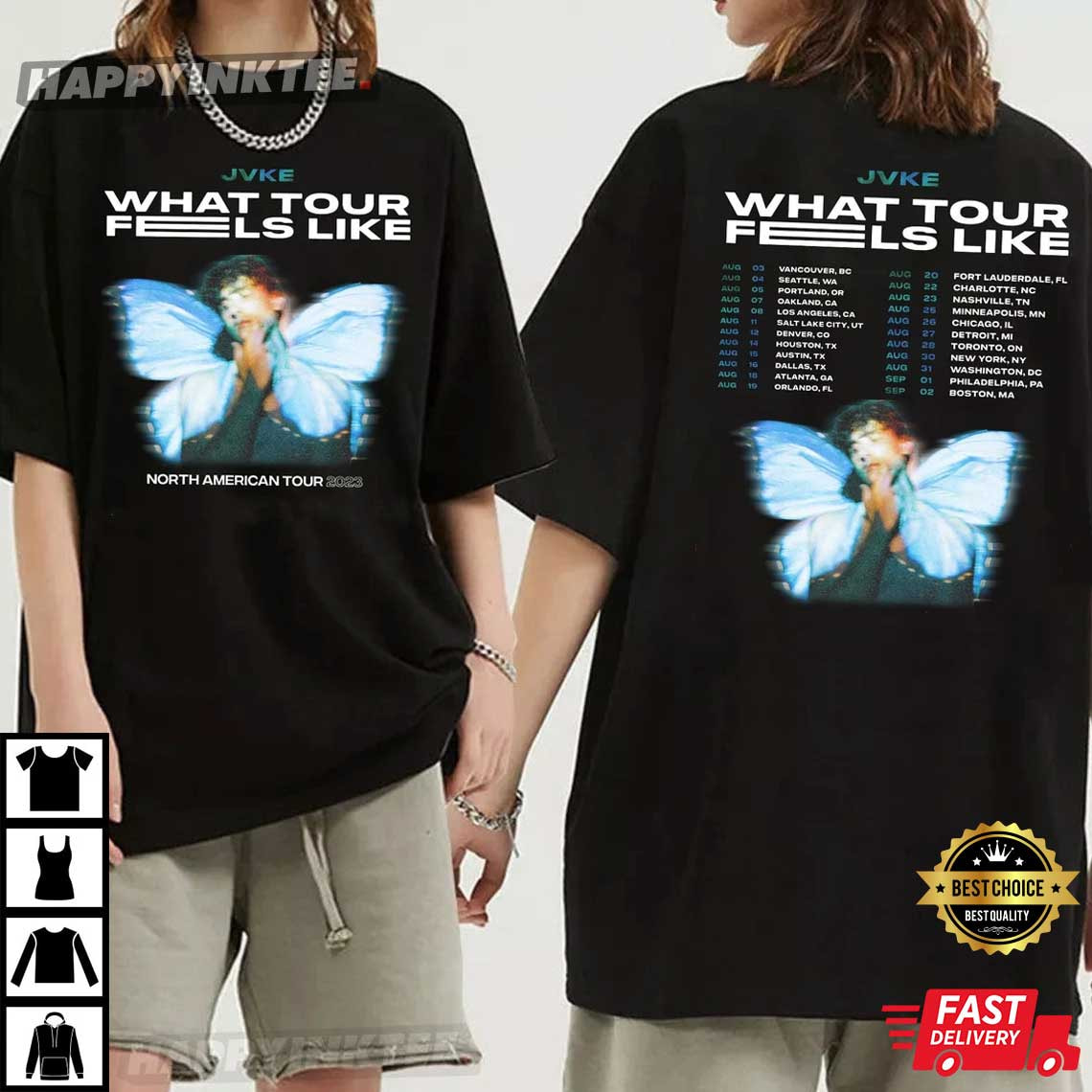 JVKE What Tour Feels Like 2023 Tour T-Shirt - Bring Your Ideas, Thoughts And Imaginations Into Reality Today